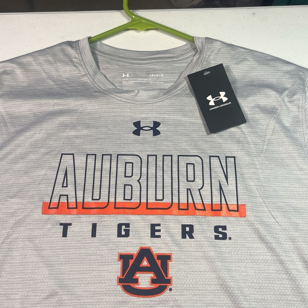 NWT Men's Under Armour Heat Gear Loose Auburn Tigers T Shirt Large - Picture 2 of 6